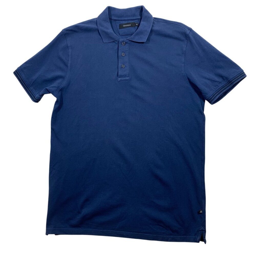 Matinique polo shirt cotton   in dark royal blue size med